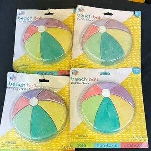 Beach Ball Puzzle Chalk Set 4 packs beach ball puzzle chalk safe non toxic wash